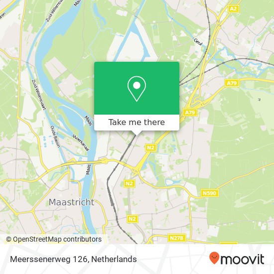 Meerssenerweg 126, 6222 AK Maastricht kaart