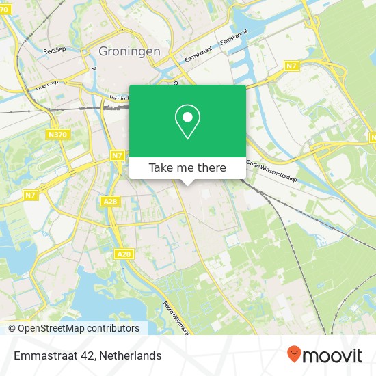 Emmastraat 42, 9722 EZ Groningen kaart