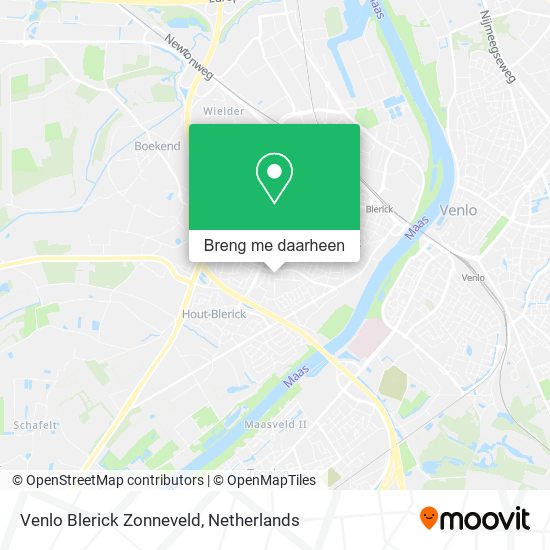Venlo Blerick Zonneveld kaart