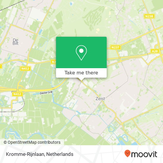 Kromme-Rijnlaan, 3706 Zeist kaart