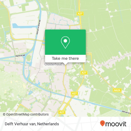 Delft Verhuur van, Abdis van Thornstraat 66 kaart