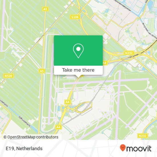 E19, 1171 Luchthaven Schiphol kaart