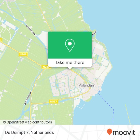 De Deimpt 7, De Deimpt 7, 1132 JV Volendam, Nederland kaart