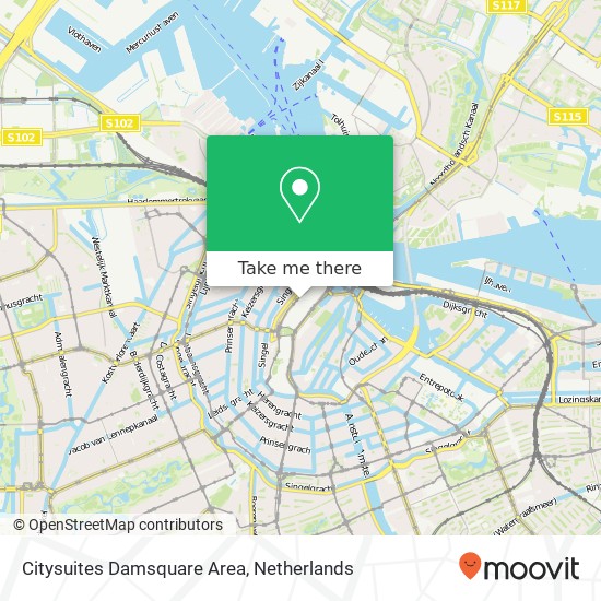 Citysuites Damsquare Area, Nieuwezijds Kolk 33 kaart