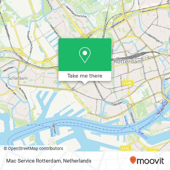 Mac Service Rotterdam, Mathenesserweg 84A kaart