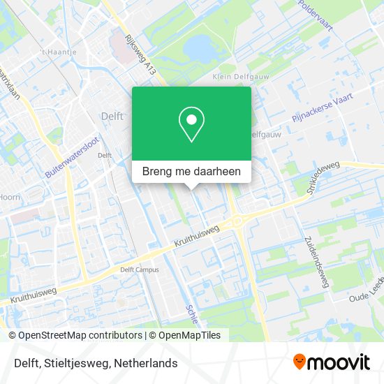 Delft, Stieltjesweg kaart