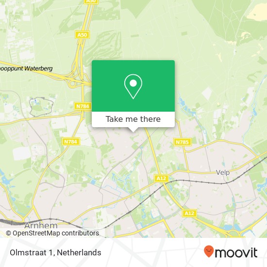 Olmstraat 1, 6823 MT Arnhem kaart