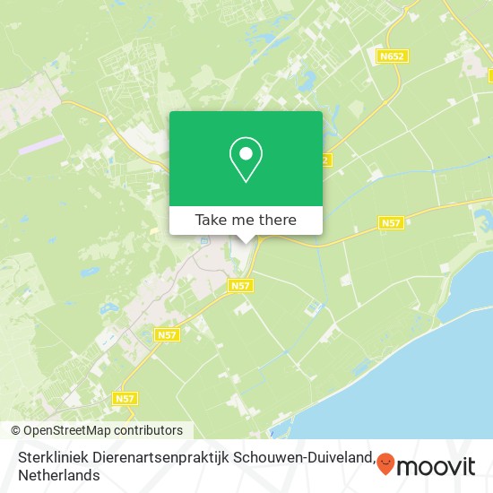 Sterkliniek Dierenartsenpraktijk Schouwen-Duiveland, De Roterij kaart
