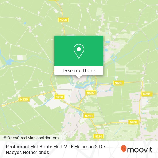 Restaurant Het Bonte Hert VOF Huisman & De Naeyer, Grote Markt 12 kaart