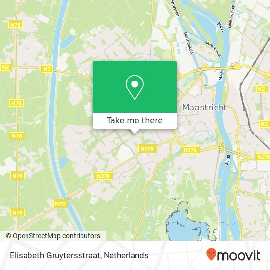 Elisabeth Gruytersstraat, 6216 Maastricht kaart