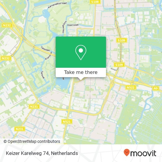 Keizer Karelweg 74, Keizer Karelweg 74, 1185 HW Amstelveen, Nederland kaart