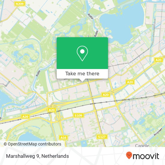 Marshallweg 9, 3068 JN Rotterdam kaart