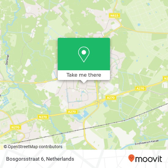 Bosgorsstraat 6, 5672 ER Nuenen kaart