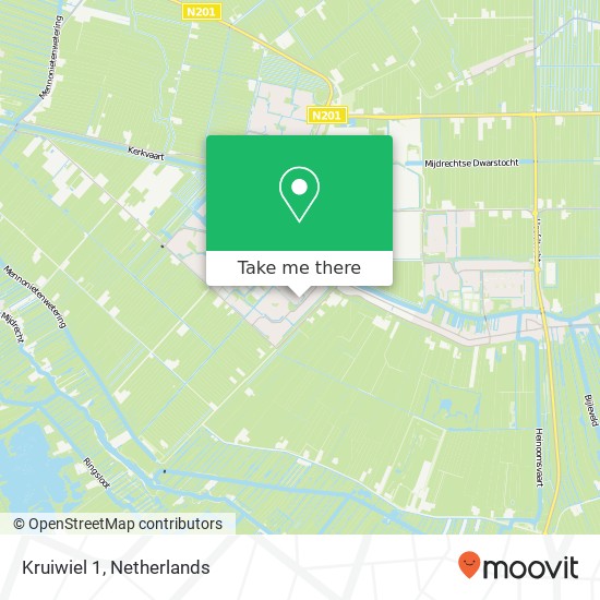 Kruiwiel 1, 3642 BV Mijdrecht kaart