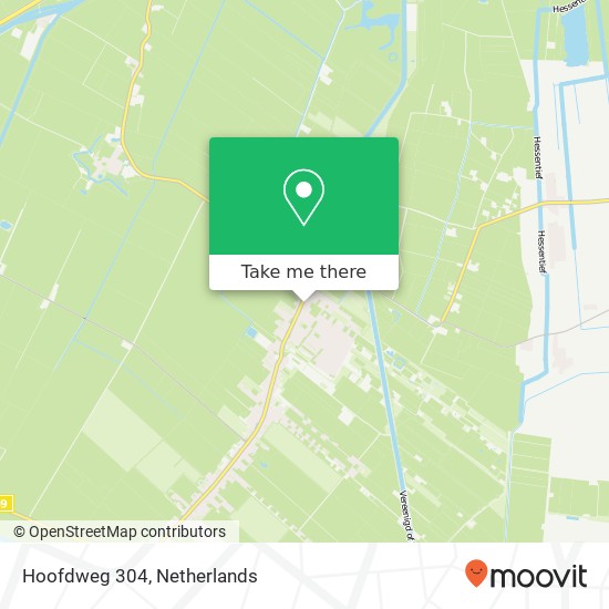 Hoofdweg 304, 9695 AX Bellingwolde kaart