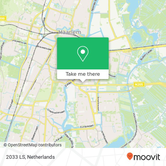 2033 LS, 2033 LS Haarlem, Nederland kaart