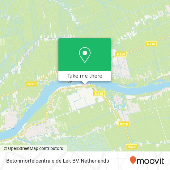 Betonmortelcentrale de Lek BV, Schoonhovenseveer 3A kaart