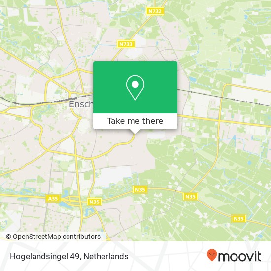 Hogelandsingel 49, Hogelandsingel 49, 7512 GB Enschede, Nederland kaart