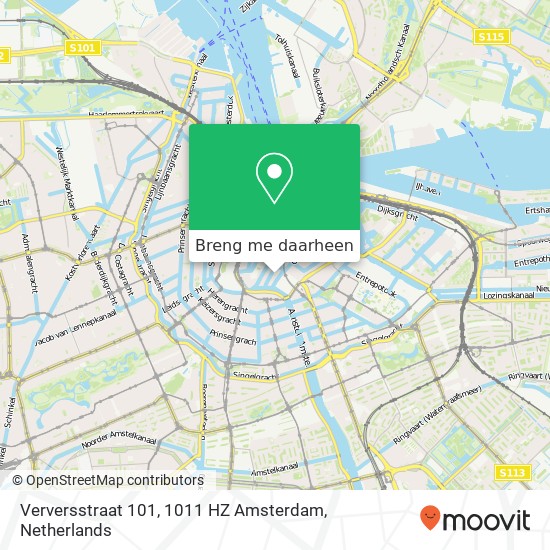 Verversstraat 101, 1011 HZ Amsterdam kaart