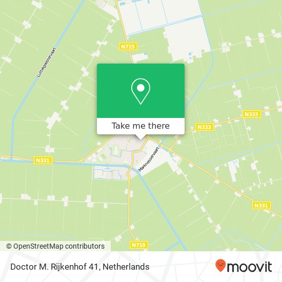 Doctor M. Rijkenhof 41, Doctor M. Rijkenhof 41, 8316 CZ Marknesse, Nederland kaart