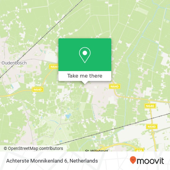 Achterste Monnikenland 6, 4741 GB Hoeven kaart