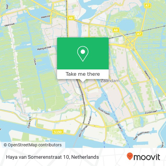 Haya van Somerenstraat 10, 1506 WK Zaandam kaart