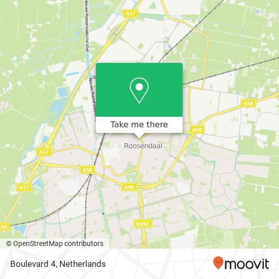 Boulevard 4, 4701 EV Roosendaal kaart