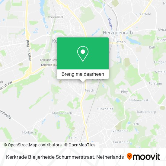 Kerkrade Bleijerheide Schummerstraat kaart