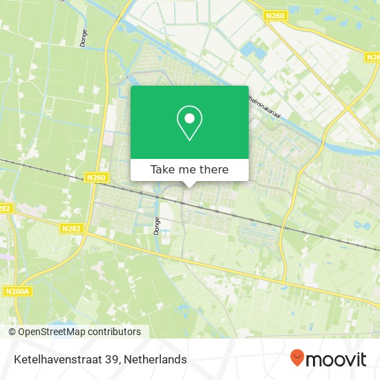 Ketelhavenstraat 39, 5045 NG Tilburg kaart