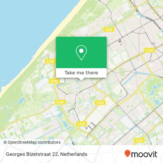 Georges Bizetstraat 22, 2551 ZB Den Haag kaart