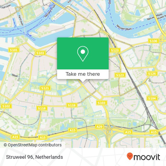 Struweel 96, 3075 RL Rotterdam kaart