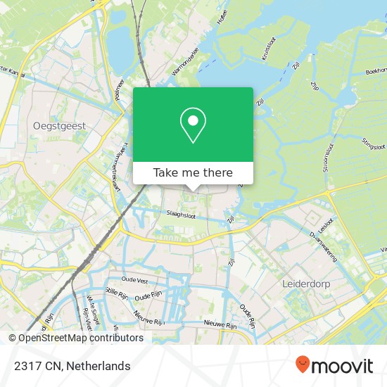 2317 CN, 2317 CN Leiden, Nederland kaart
