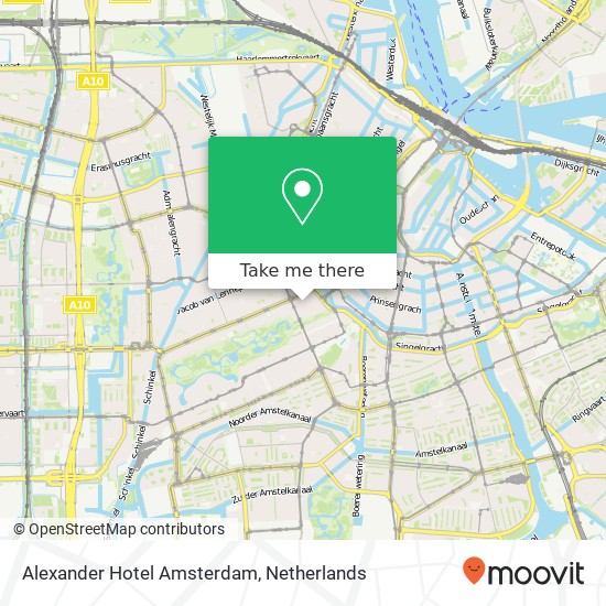 Alexander Hotel Amsterdam, Vondelstraat 44 kaart