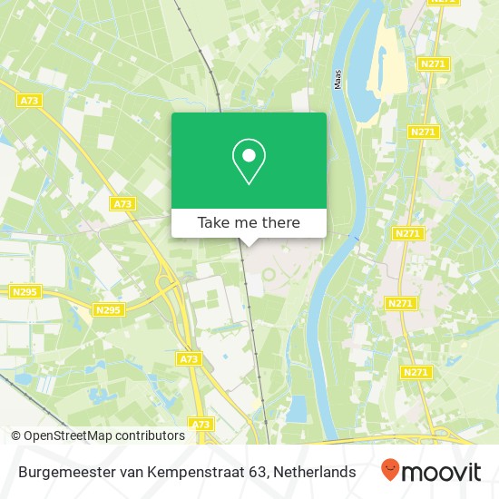Burgemeester van Kempenstraat 63, 5971 AB Grubbenvorst kaart