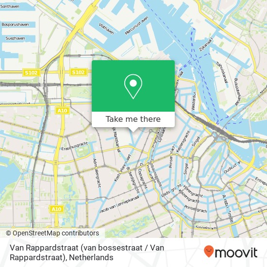 Van Rappardstraat (van bossestraat / Van Rappardstraat), 1051 KD Amsterdam kaart