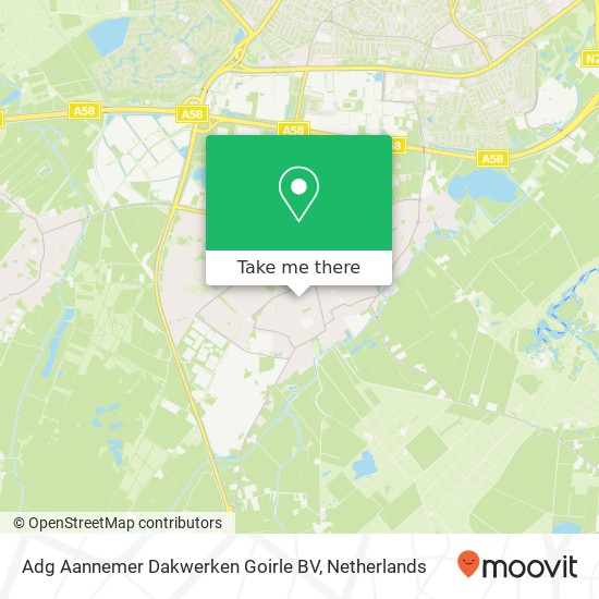 Adg Aannemer Dakwerken Goirle BV, Koudepad 19A kaart