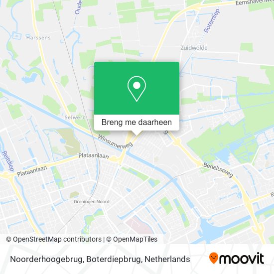 Noorderhoogebrug, Boterdiepbrug kaart