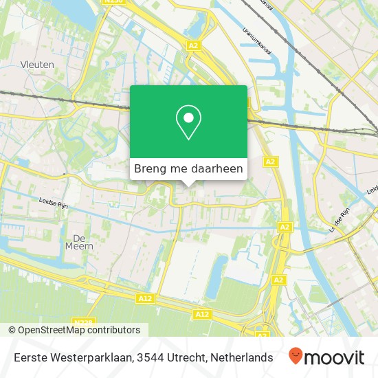 Eerste Westerparklaan, 3544 Utrecht kaart