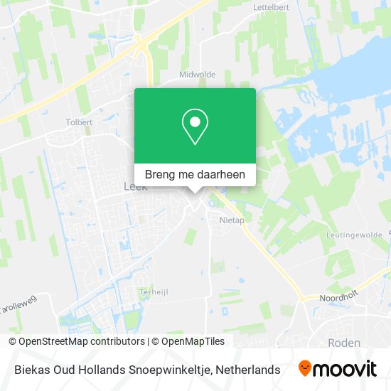 Biekas Oud Hollands Snoepwinkeltje kaart