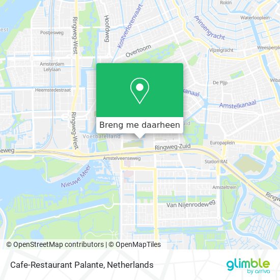 Cafe-Restaurant Palante kaart