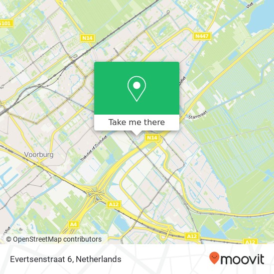 Evertsenstraat 6, Evertsenstraat 6, 2266 LZ Leidschendam, Nederland kaart