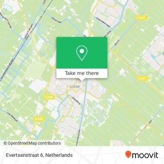 Evertsenstraat 6, Evertsenstraat 6, 2161 TE Lisse, Nederland kaart