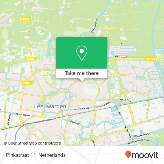 Pinkstraat 11, 8921 PT Leeuwarden kaart