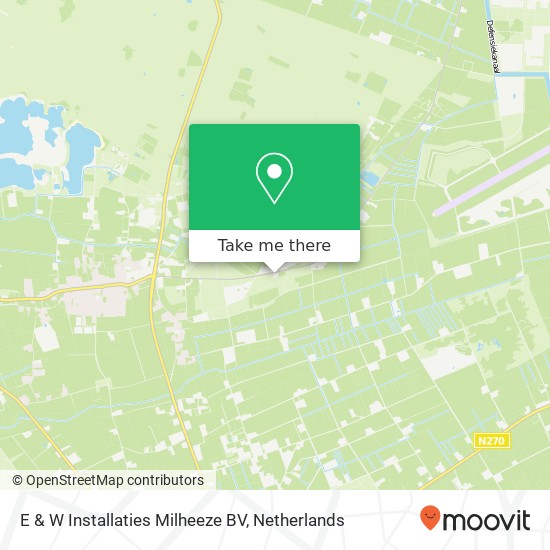 E & W Installaties Milheeze BV kaart