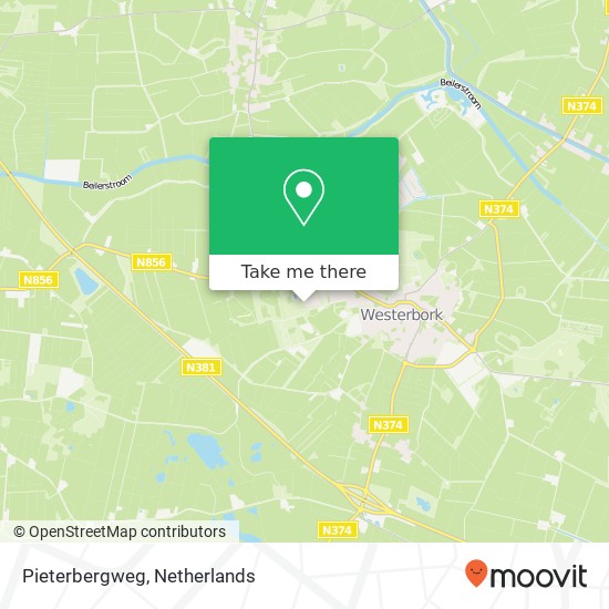 Pieterbergweg, 9431 Westerbork kaart