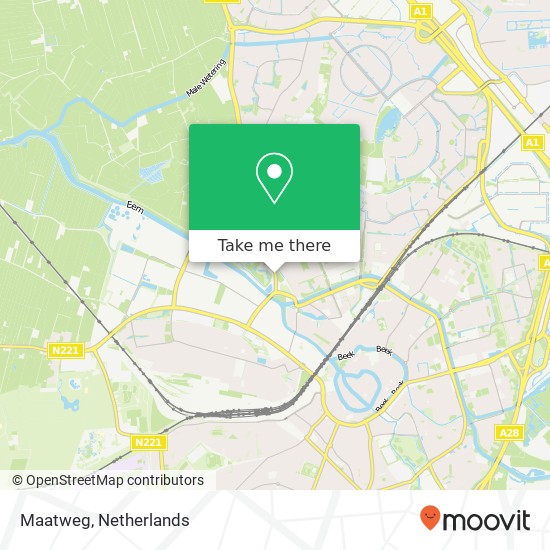 Maatweg, Maatweg, Hoogland, Nederland kaart