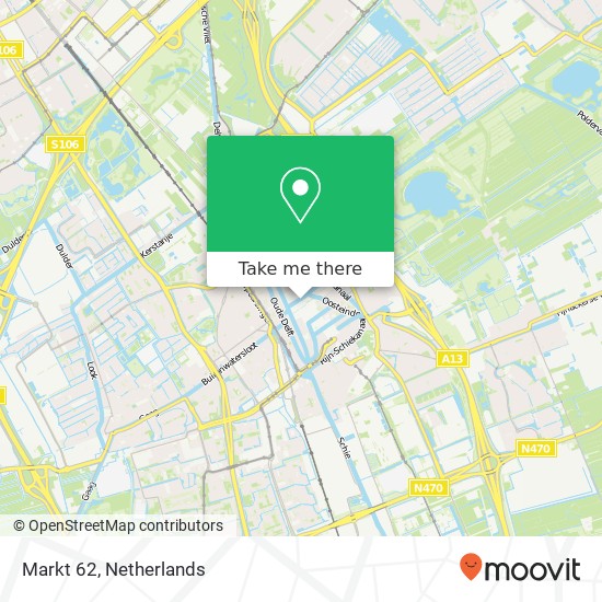 Markt 62, Markt 62, 2611 GW Delft, Nederland kaart