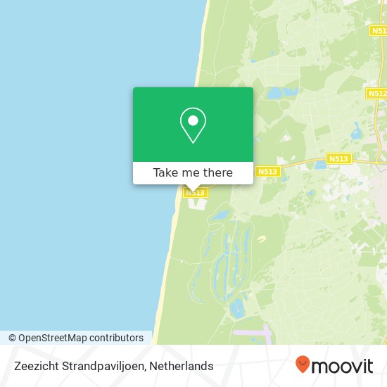 Zeezicht Strandpaviljoen, Zeeweg kaart