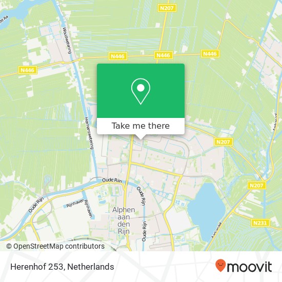 Herenhof 253, Herenhof 253, 2402 DL Alphen aan den Rijn, Nederland kaart