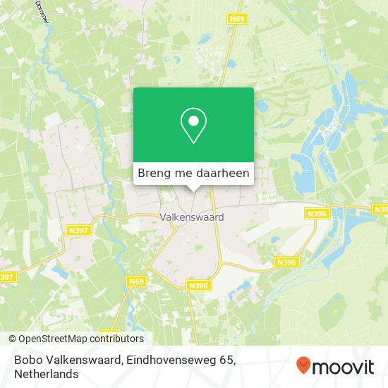 Bobo Valkenswaard, Eindhovenseweg 65 kaart